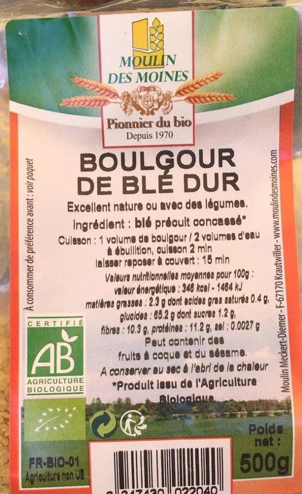 Boulgour de blé dur