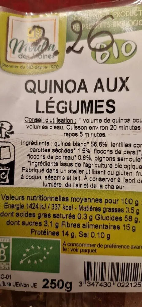 Quinoa aux légumes