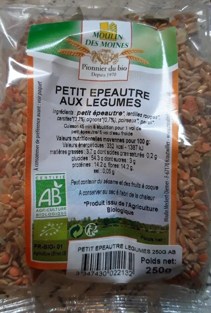 Petit épeautre au légumes