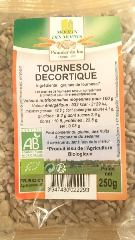 Tournesol décortiqué