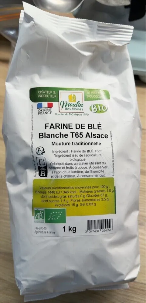 Farine de blé blanche T65 Alsace