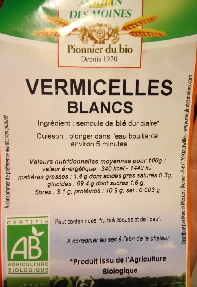 Vermicelles blancs