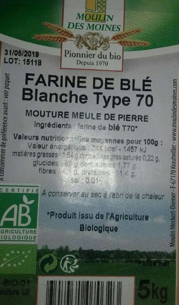 Farine T70 NATURALINE