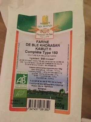 FARINE DE BLE KHORASAN KAMUT  Complète type 150