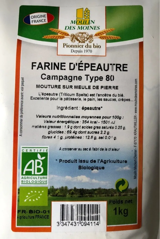 Farine d'épeautre Campagne Type 80