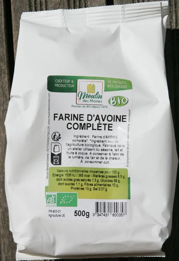 Farine d'avoine complète