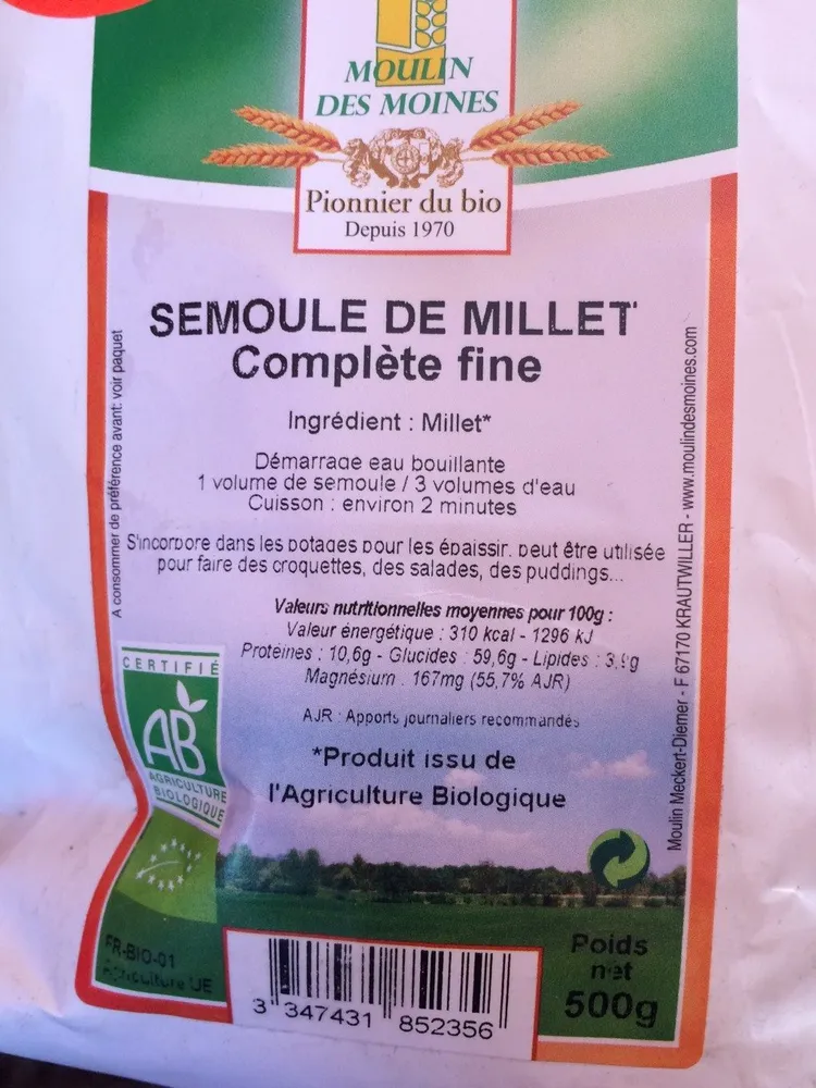 Semoule de millet