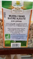 Muesli sans sucre ajouté avec graines