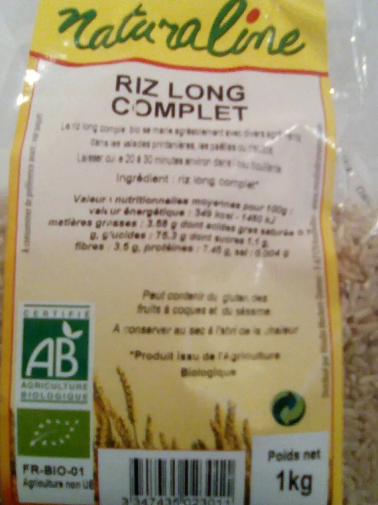 Riz long complet