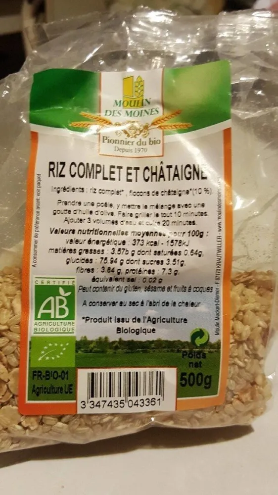 Riz complet et chataigne