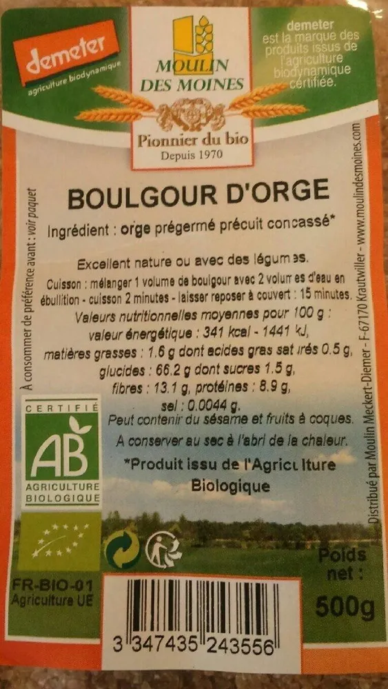 Boulgour d'orge