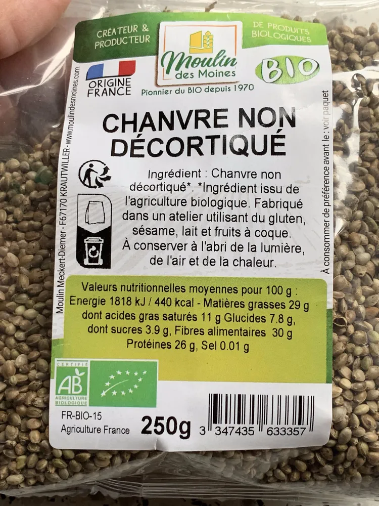 Graines De Chanvre non décortiquées