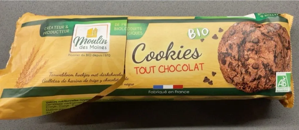 Cookies tout chocolat bio