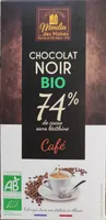 Chocolat Noir au café 74% Cacao