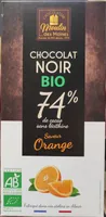 Chocolat noir saveur orange 74%