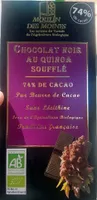 Chocolat noir au quinoa soufflé