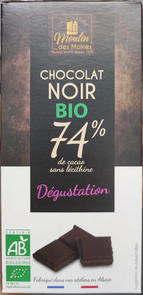 Chocolat noir 74% de cacao