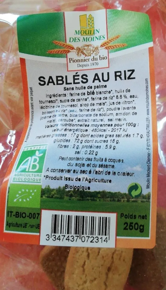 Sablés au riz