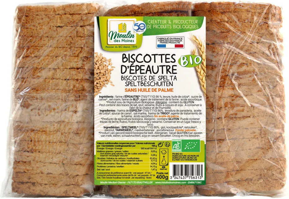 Biscottes épeautre