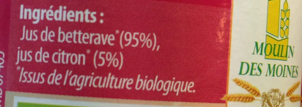 Jus de betteraves rouges bio