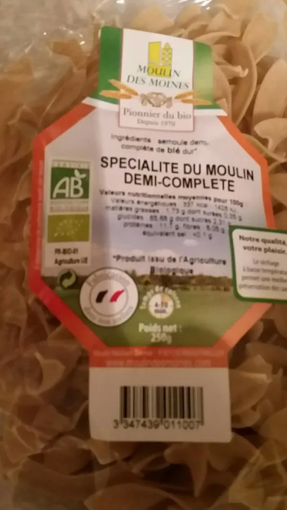 Specialite du moulin demi complète