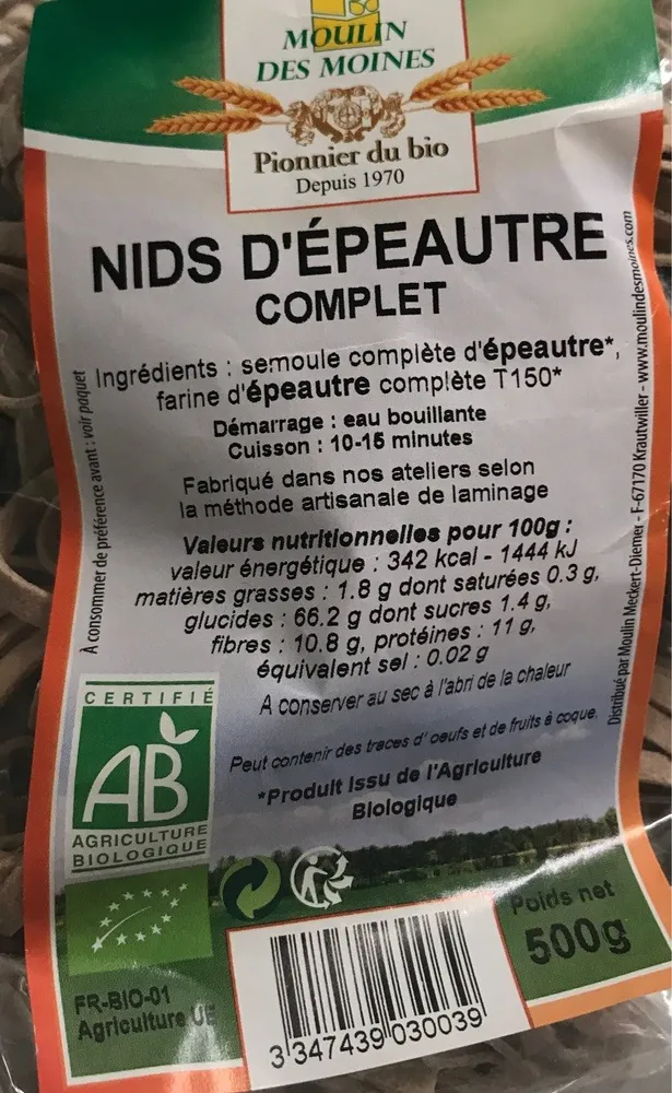 Nids d'epautre complet