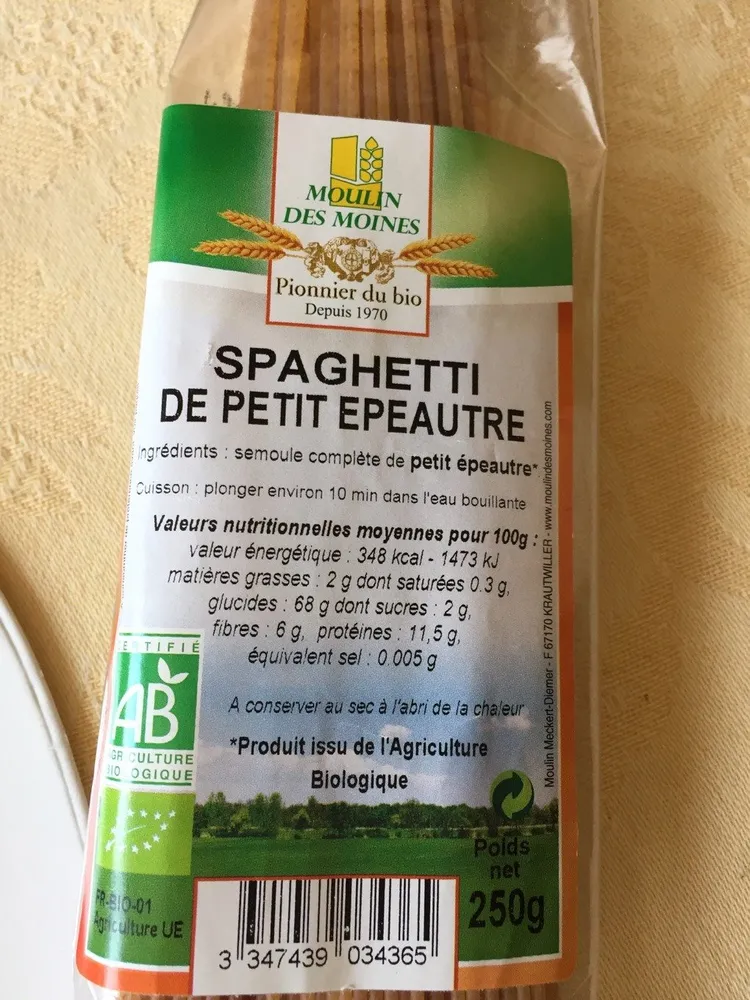 Spaghettines de petit épeautre