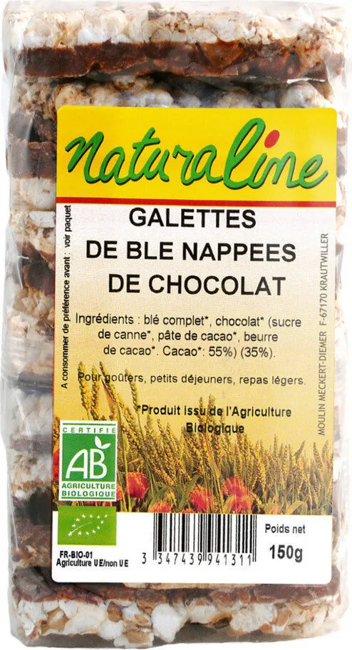Galettes blé nappées chocolat