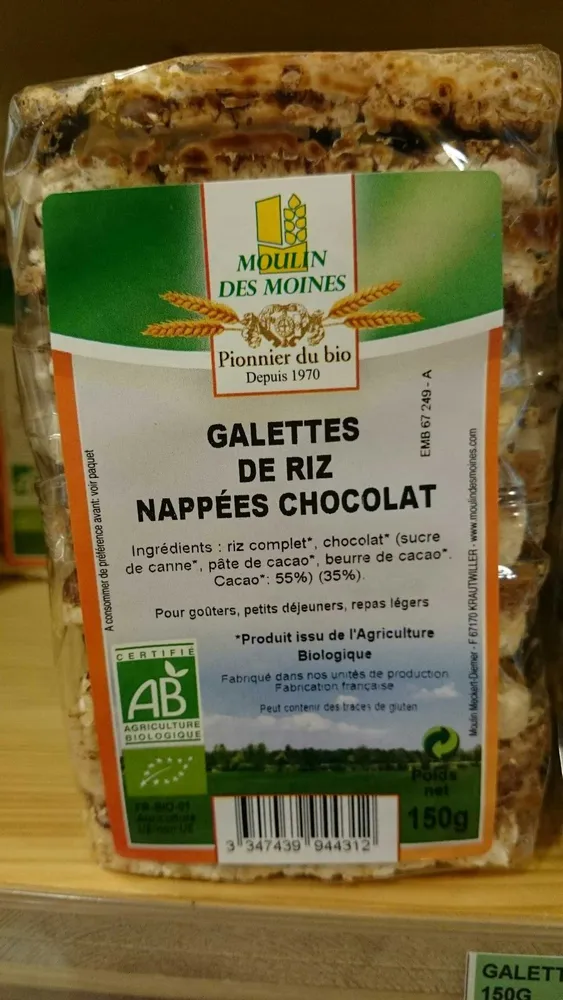 Galettes de Riz Nappées Chocolat