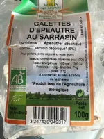 Galettes d'épeautre au sarrasin