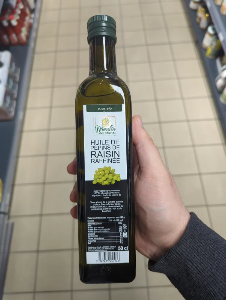 Huile de pepins de raisin bio