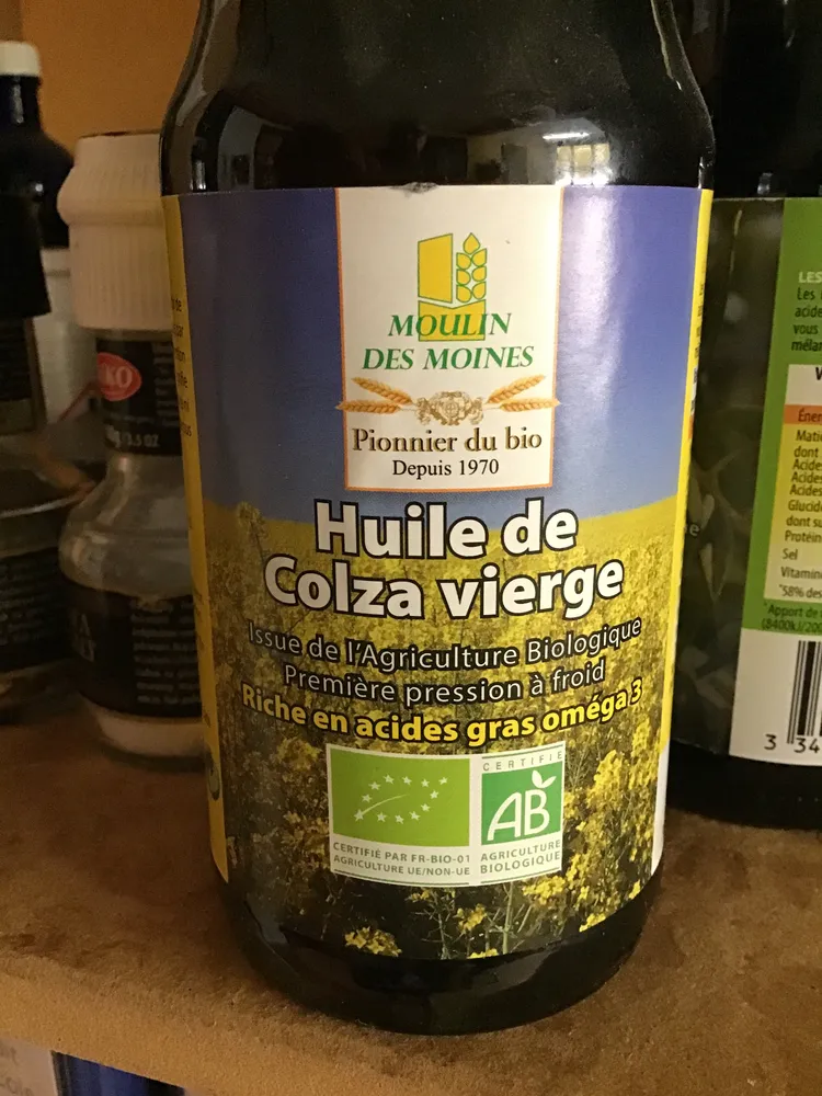 Huile de colza vierge bio