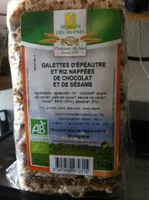 Galettes d'épeautre et riz nappées de chocolat et de sésame