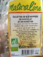 Galettes de blé nappées de chocolat et de noisettes