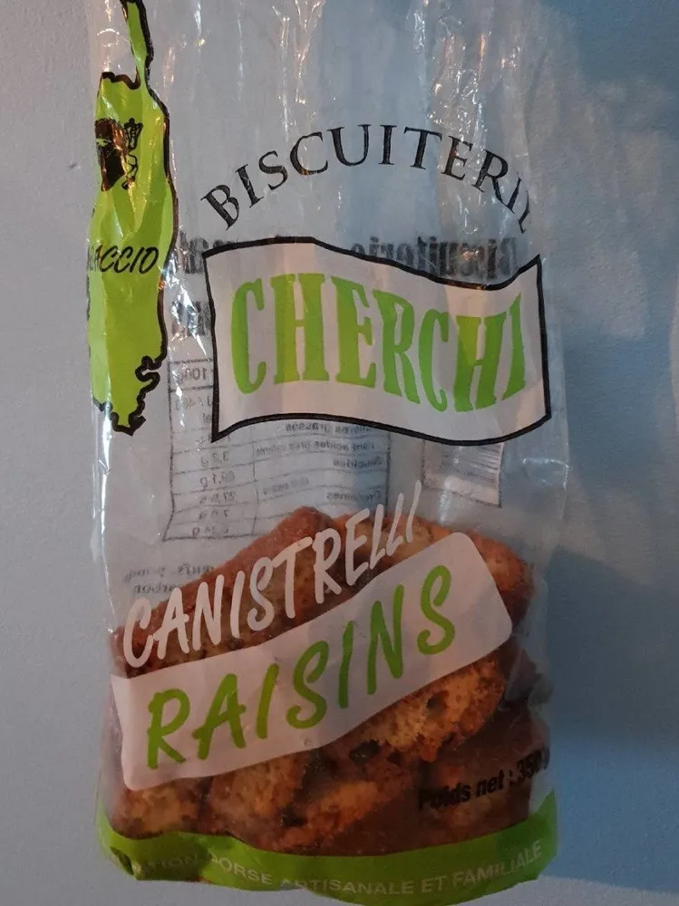 Canistrelli aux raisins
