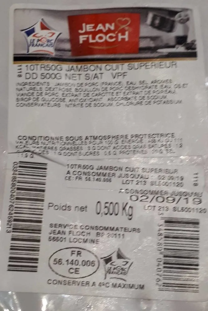 Jambon cuit supérieur