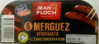 Merguez boeuf mouton JEAN FLOC'H, 6 pieces