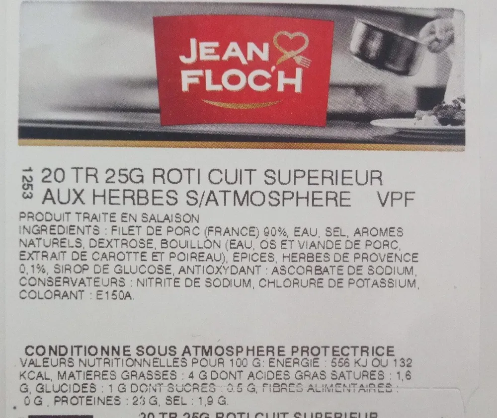 Rôti cuit supérieur aux herbes sous atmosphère