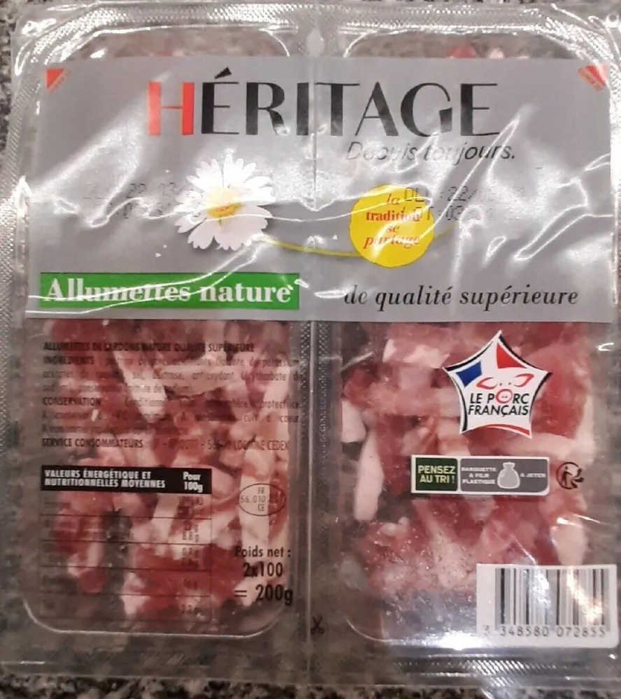 Lardons allumettes nature