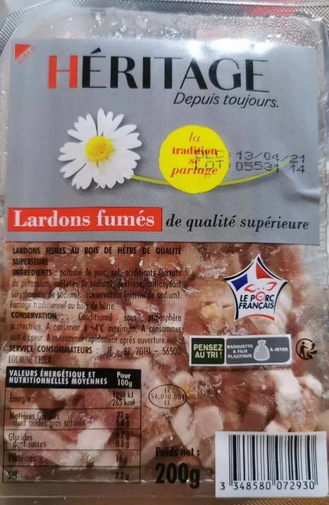 Lardons fumés de qualité supérieure