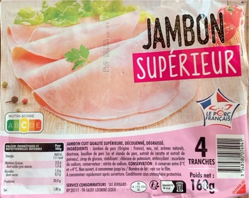 Jambon Supérieur 4 tranches