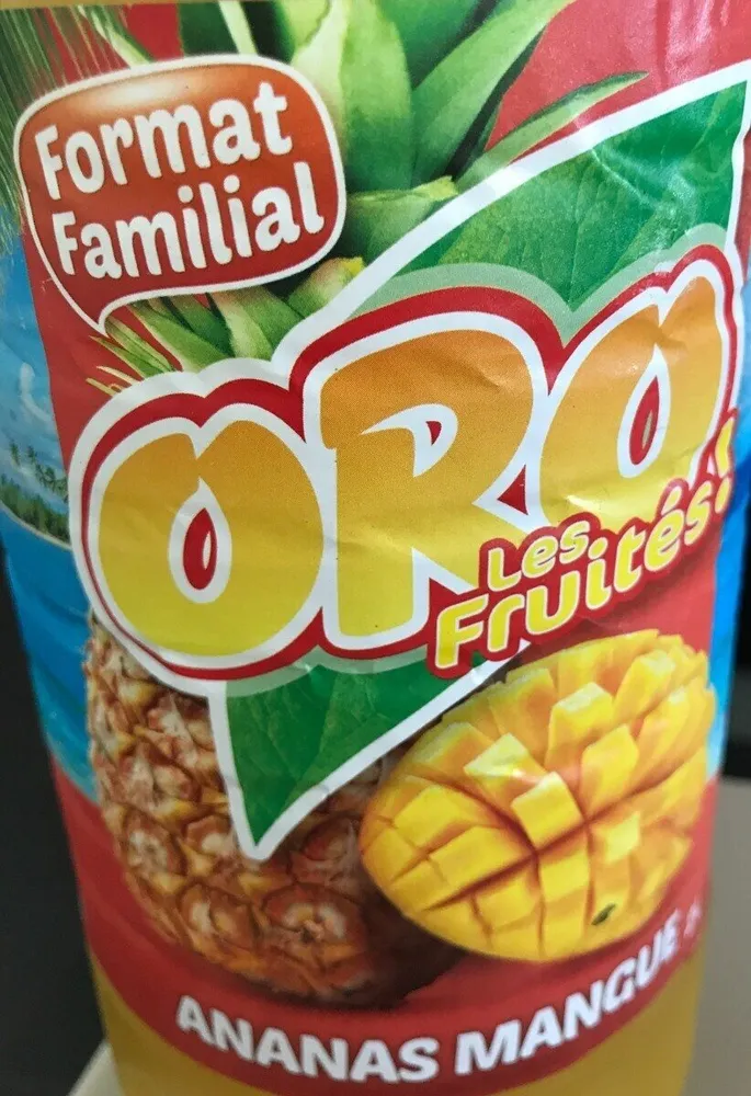 Jus de fruit ananas mangue