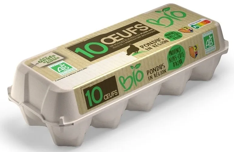 10 œufs bio Les Œufs de chez Nous de poules élevées en plein air issus de l'agriculture biologique