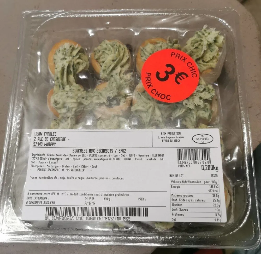 Bouchées aux escargots