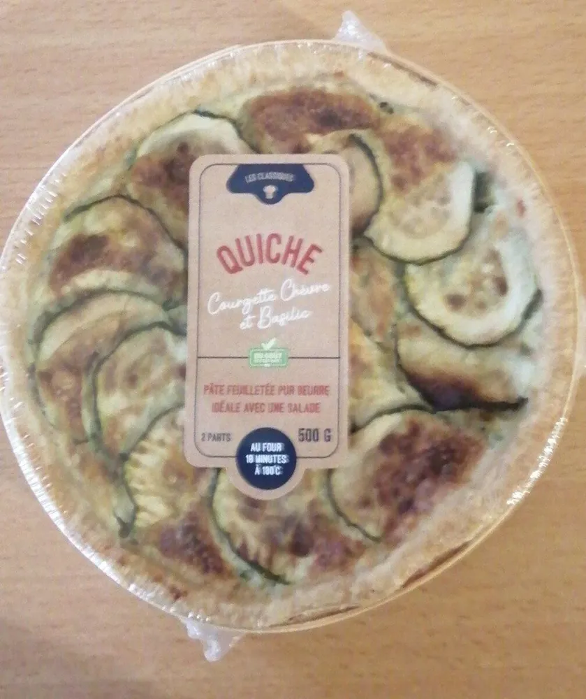 Quiche courgette chèvre et basilic