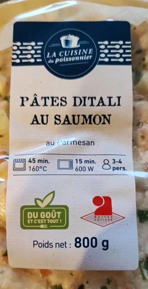 Pâte ditali au saumon