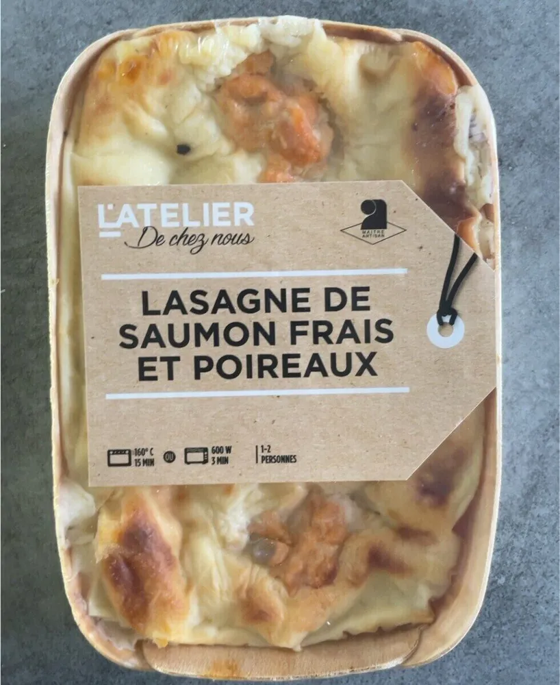 Lasagne de saumon frais aux poireaux