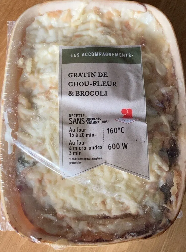 Gratin de chou-fleur et brocolis