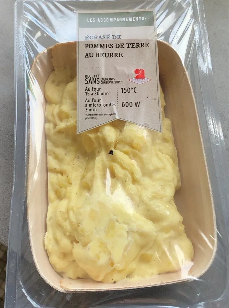 Écrasé de pommes de terre au beurre