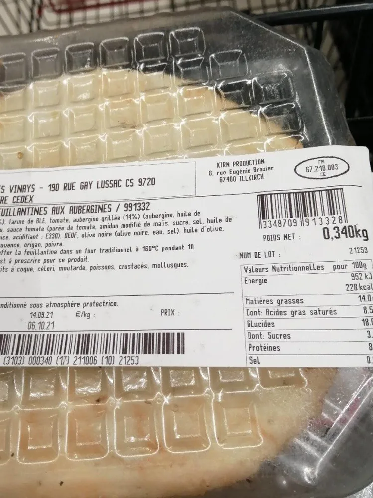 Feuillantine aux aubergines